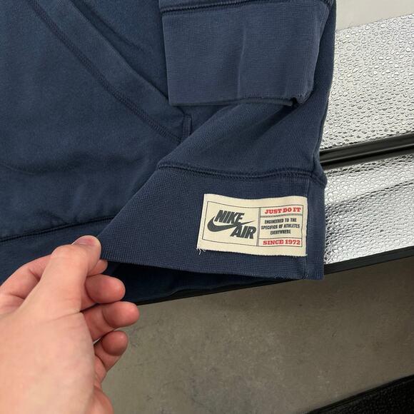 VTG y2k Men's Blue Nike Air Just Do It Mesh Lined Full Zip Hoodie Sweatshirt 3XL - Picture 7 of 12